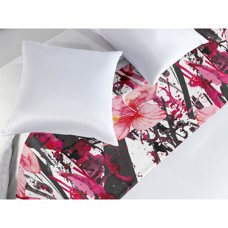 Tapis de chambre Ambesonne Hibiscus, Très grand lit