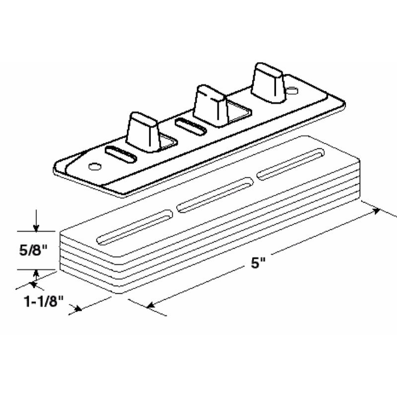 Guide inférieur de porte d'armoire Prime-Line