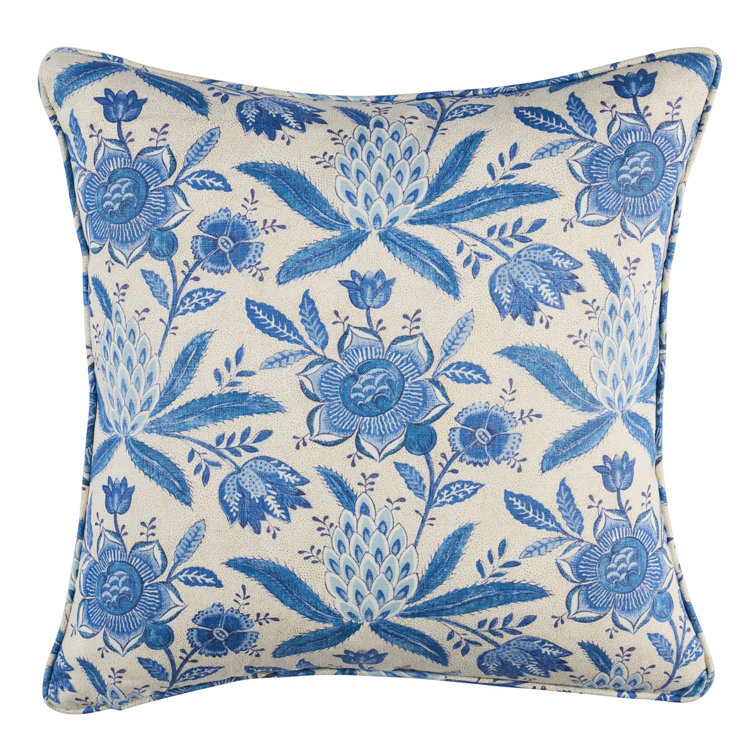 Molly Mahon blue long Bagru cushion - available from the