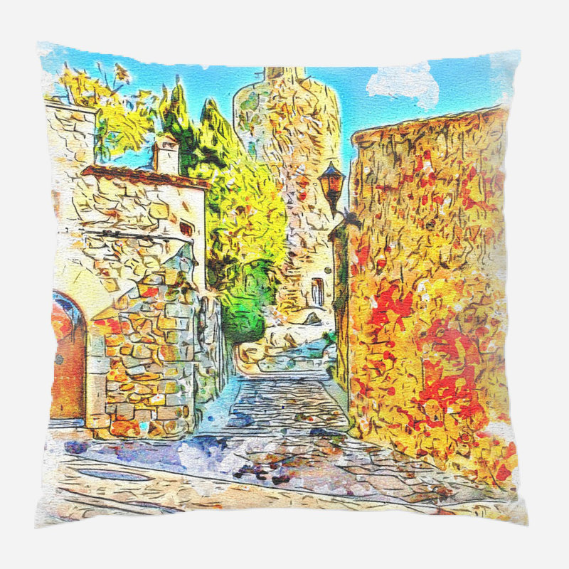 Coussin décoratif Fairburn, Microsuède, Intérieur