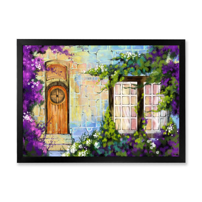 Mystery Door With Colorful Stone Wall II - peinture sur toile