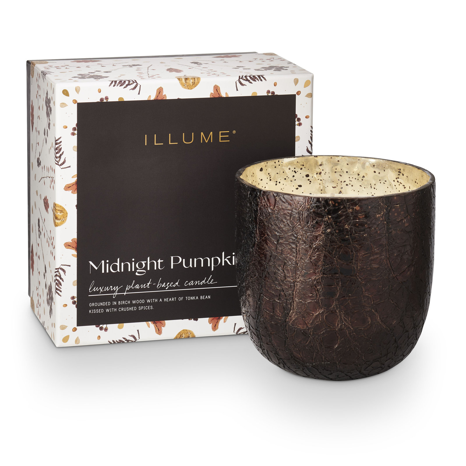Midnight Pumpkin Glass Scented Jar Candle