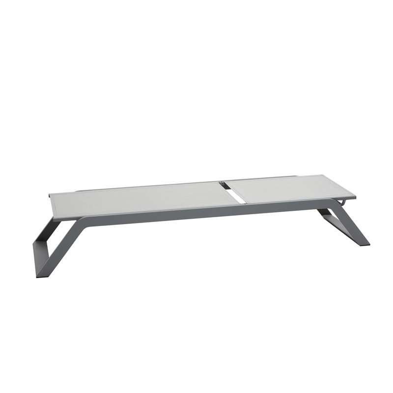 Siesta 80.8” Long Reclining Single Chaise with Cushions, Light Gray