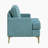 Galen 28.5" Modern & Contemporary Accent Chair with Chenille Fabric Upholstery, Brushed Gold Metal Legs, Foam over Pocket Coils-1569681278