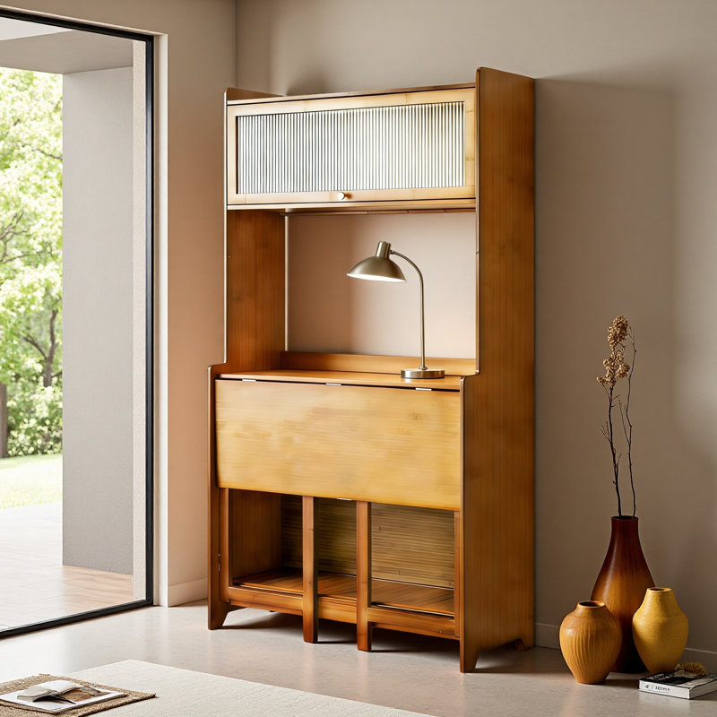 Table pliante multifonctionnelle en bambou, peu encombrante, convient au bureau, convient à l'intérieur, à la chambre à coucher, au salon, au bureau et à d'autres endroits, facile à ouvrir et à fermer