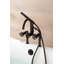 Robinet de baignoire à pattes à fixation sur le comptoir à trois poignées Webb avec douche à main-87094613