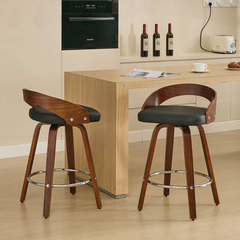 Ensemble de 2 tabourets de bar, Noir