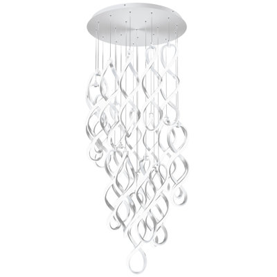 Luminaire suspendu rond à 21 lumières DEL Interlace