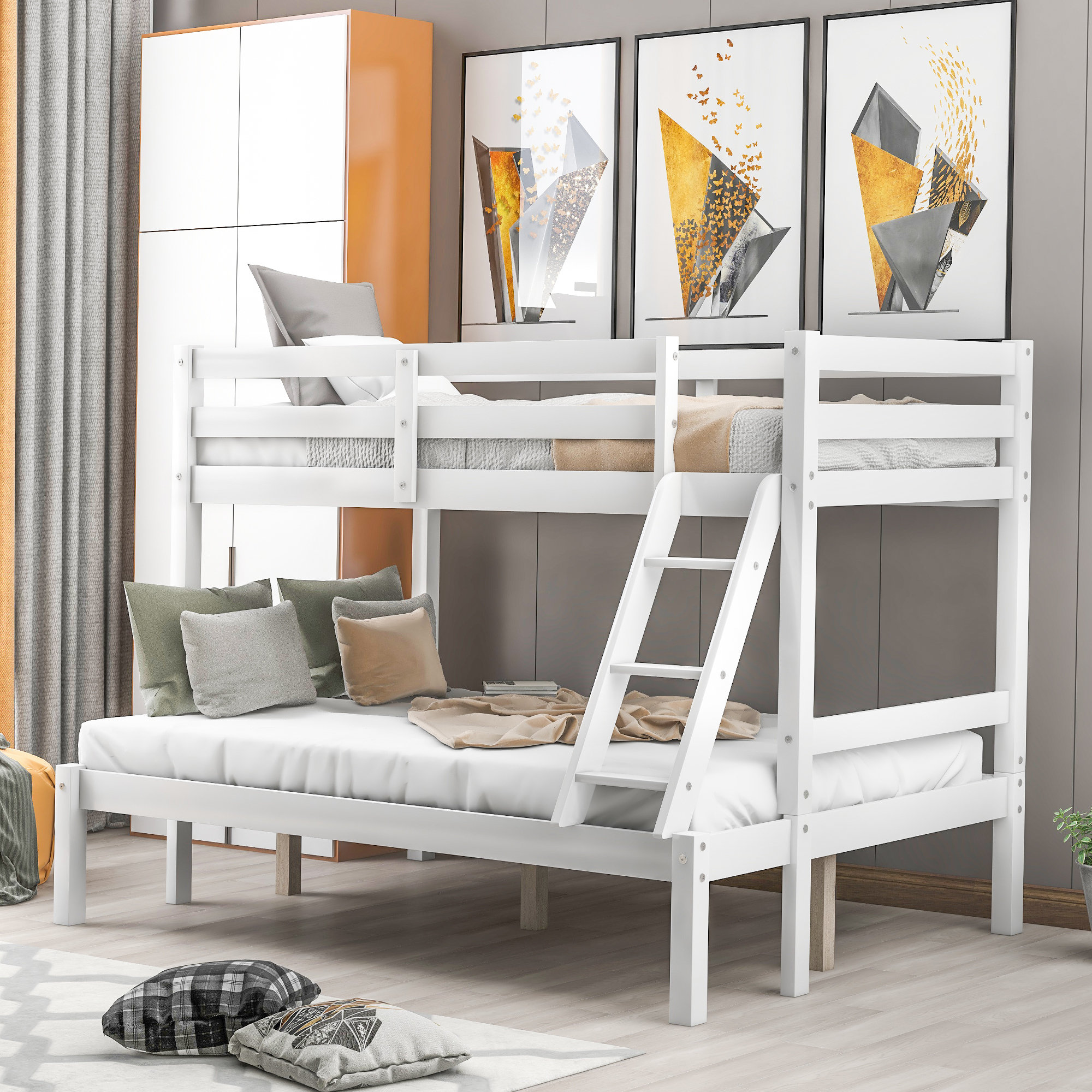 Harriet Bee Eligia Twin over Full Solid Wood Bunk Bed by Harriet Bee