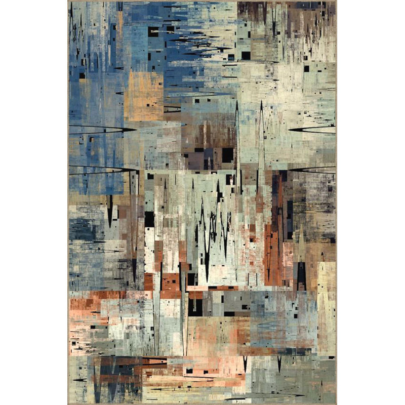 Colorful Pixel Themed Decorative Machine Washable Rug, Rectangle 2'4" x 3'11" Rug Pad Included