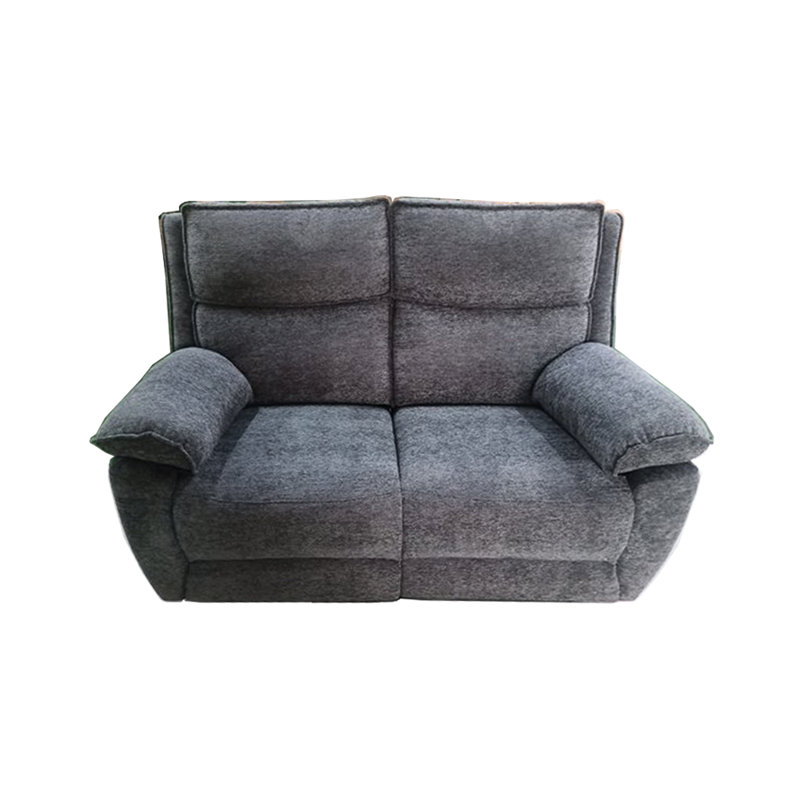 Berthony 2 Seater Chenille Reclining Sofa, Blue Grey