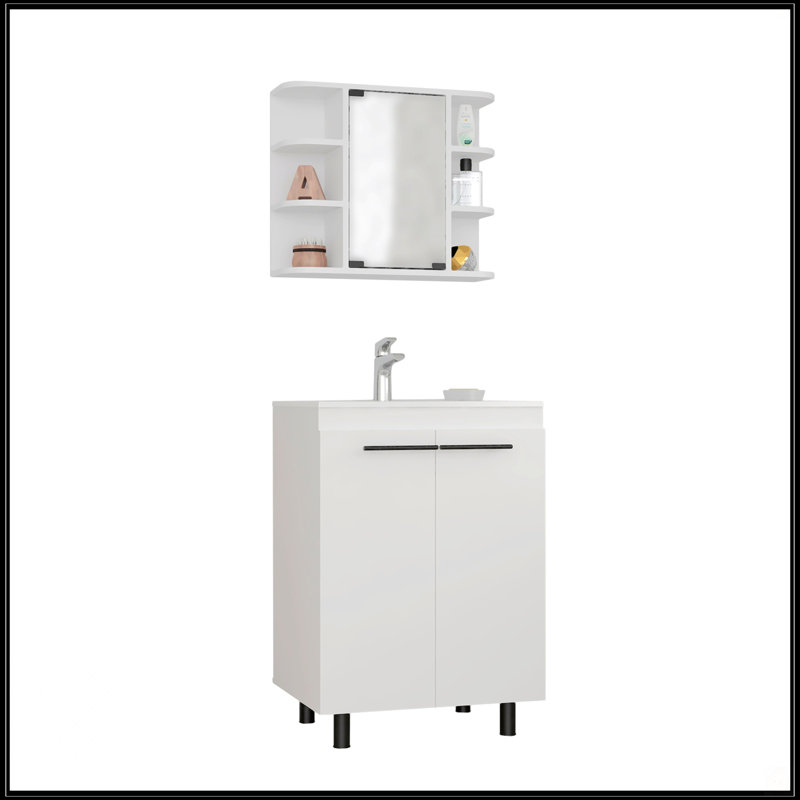 2 Piece Bathroom Set, White