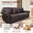 88" Wide Transitional Modern Rolled Arm Sofa Nailhead Trim & Solid Wood Legs Couch -1459823638