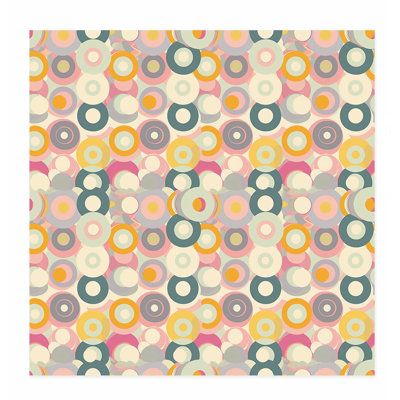 Abstract Retro Groovy 70s Pattern IV Retro Unframed Art Print
