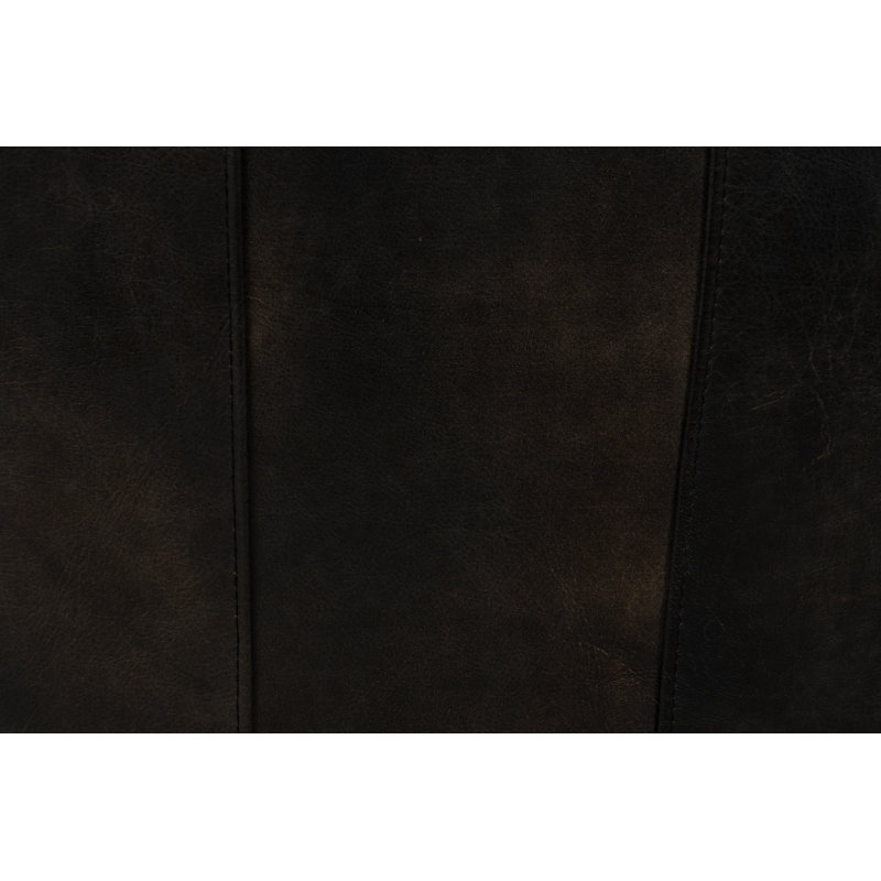 Arnold Leather Club Chair, Black/Black