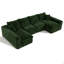 Canapé modulaire modulaire en nuage pour le salon - canapé modulaire en U modulaire de 130 po, canapés à compression sans assemblage, canapé de plancher confortable avec mousse à mémoire de forme / vert-1358309380-1358309379-1358309385