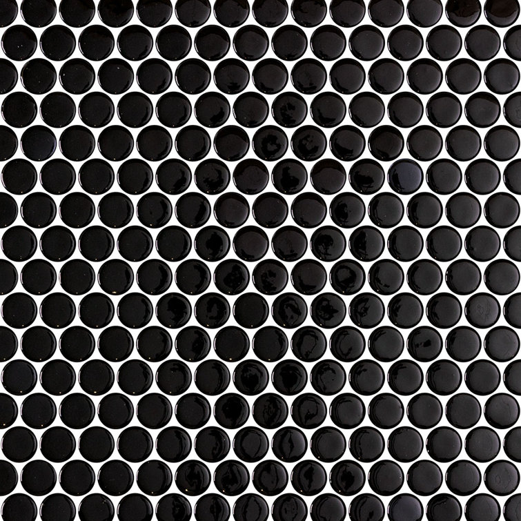 Spectrum Classic Penny Round Recycled Glass Mosaic