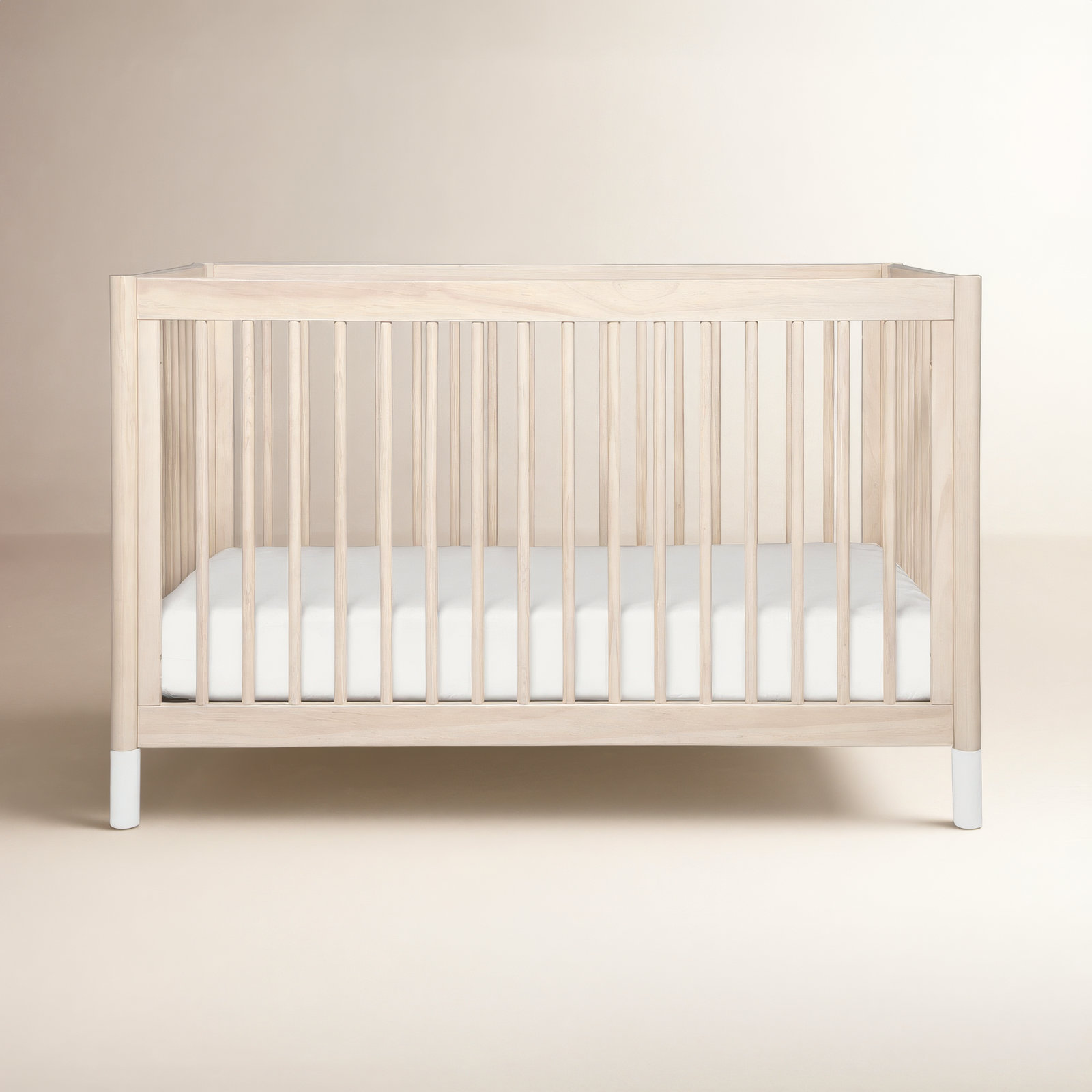 Gelato Pine 4-in-1 Convertible Crib, Washed Natural/White