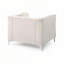 Fauteuil contemporain incliné ivoire