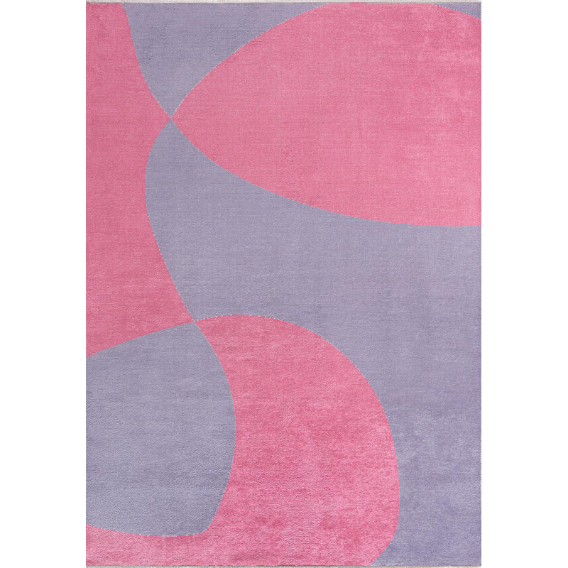 Tapis moderne et abstrait, Rectangle 6 pi 7 po x 9 pi 10 po