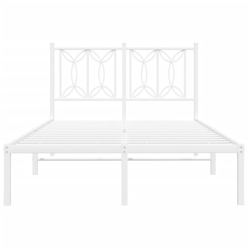 Gonzales Metal Bed, White, Small Double (4')