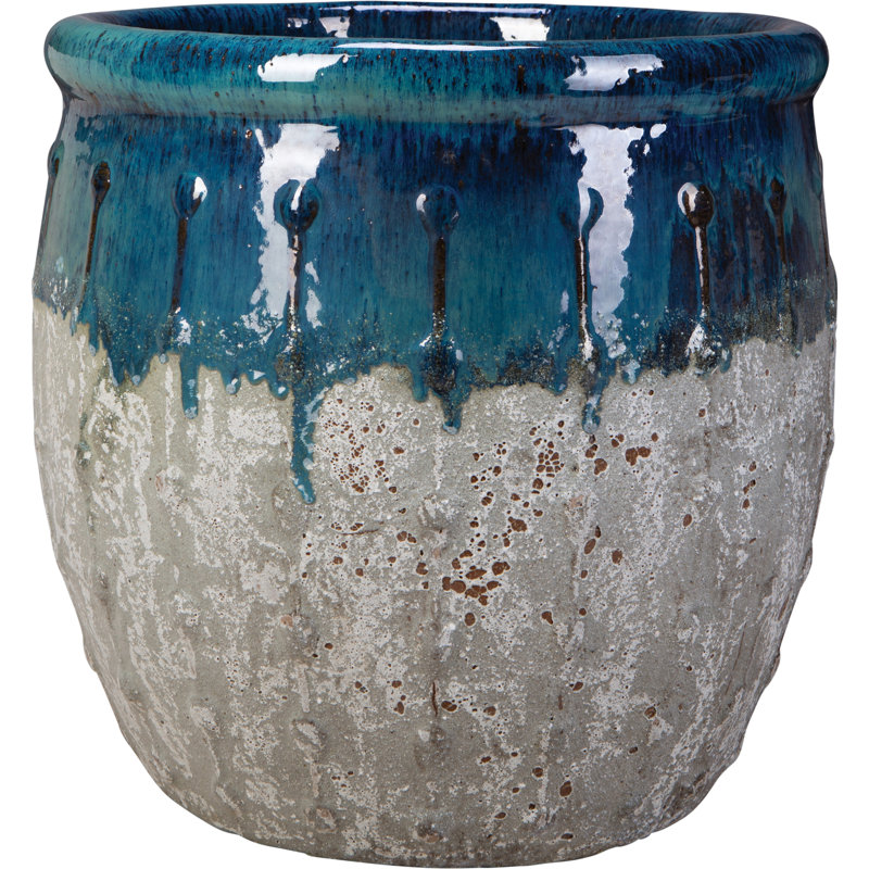 23 in. Emperor Planter - Azul over Greystone