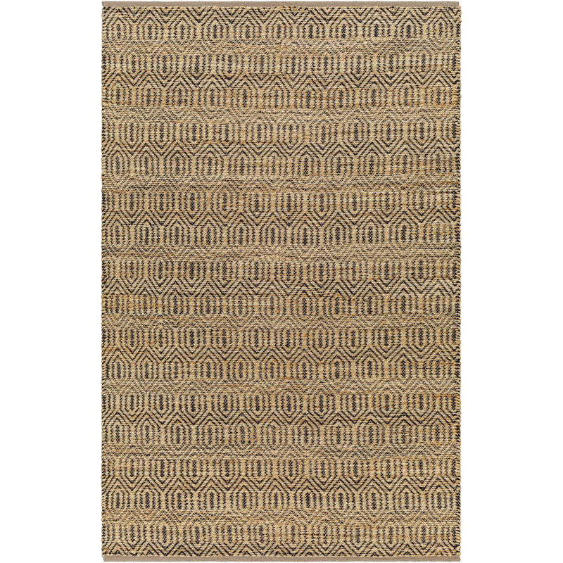 Cotton Abstract Indoor Rug, Rectangle 5' x 7'6"