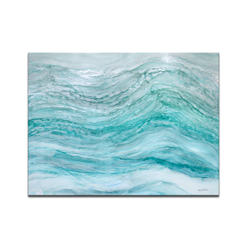 «Neptune's Fury» par Norman Wyatt Jr. - reproduction sur toile, H 20 po x l 30 po, Toile tendue