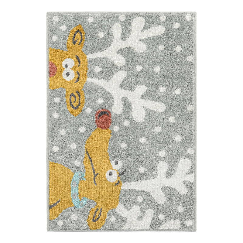 Tapis pour enfant Unique Loom Reindeers Whimsy, Rectangle 2 pi 2 po x 3 pi 1 po