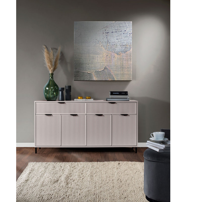Monea 165cm W 2 - Drawer Chest of Drawers, Cashmere