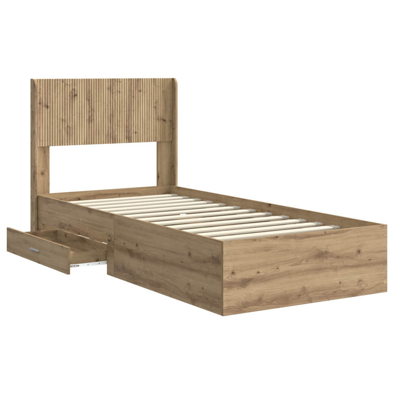 Bed Frame, Single (3'), Artisan Oak