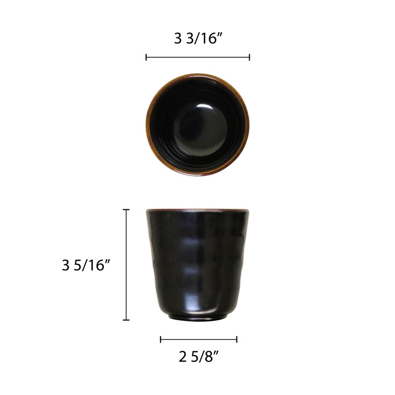 Grande tasse en mélamine 8 onces tenmoku