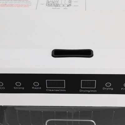 Lave-vaisselle de comptoir de 1,8 gallon avec 4 modes de lavage et séchage à l'air chaud pour 4 à 6 couverts