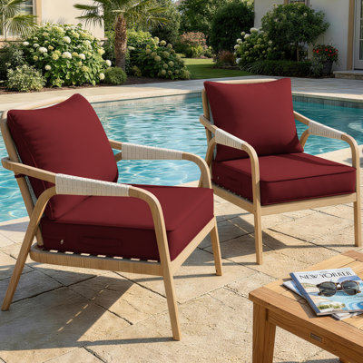 Outdoor Patio Replacement Seat Cushion Cover With Non-Slip Bottom