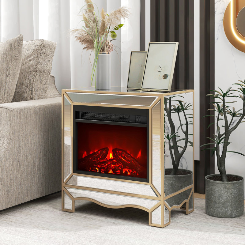 Branasia 23.2'' W White Electric Fireplace