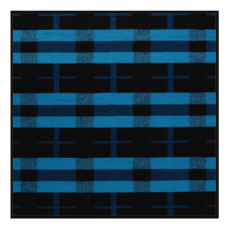 Tapis damier noir lavable à la machine, Carré 5 pi