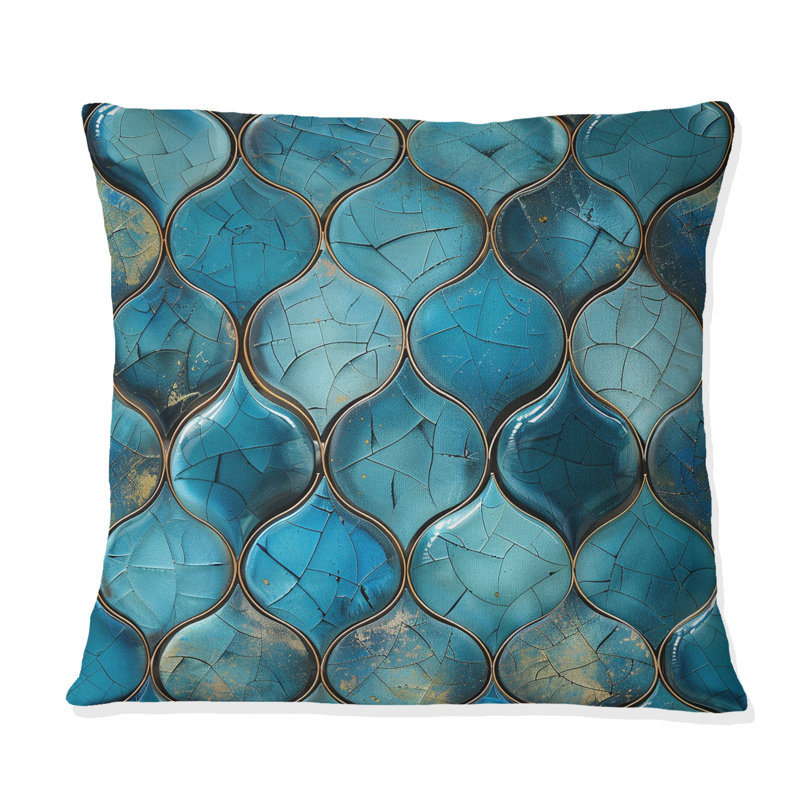 Coussin Metallic Octagon I - Glam, H 18 po x H 18 po