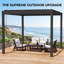 Pavillon de jardin extérieur en aluminium à toit rigide avec toit ajustable et système de drainage caché pour terrasse, terrasse, jardin et cour arrière 10 'x 10'
