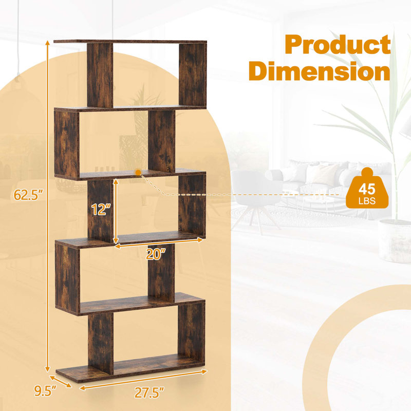 Cawanda Geometric Bookcase