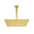 Brushed Gold Rainfall Shower Head - Stainless Steel, High , Bathroom, Water Saving, Self-Cleaning, Compatible With Standard Arms Bathroom Self-Cleaning Nozzle, All-125173610