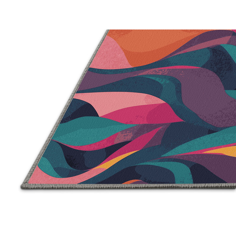 Neon Warp Rug, Rectangle 3' x 5'