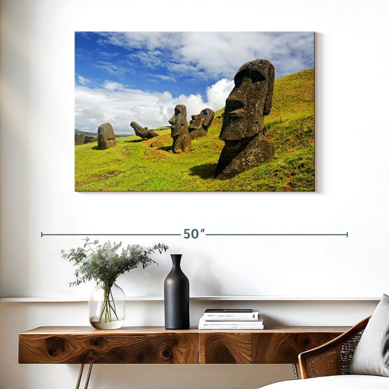 Historical Moai, 26" H x 39" W