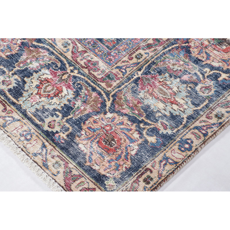 Distressed One-of-a-Kind 8'11X11'9 Hand Knotted Area Rug