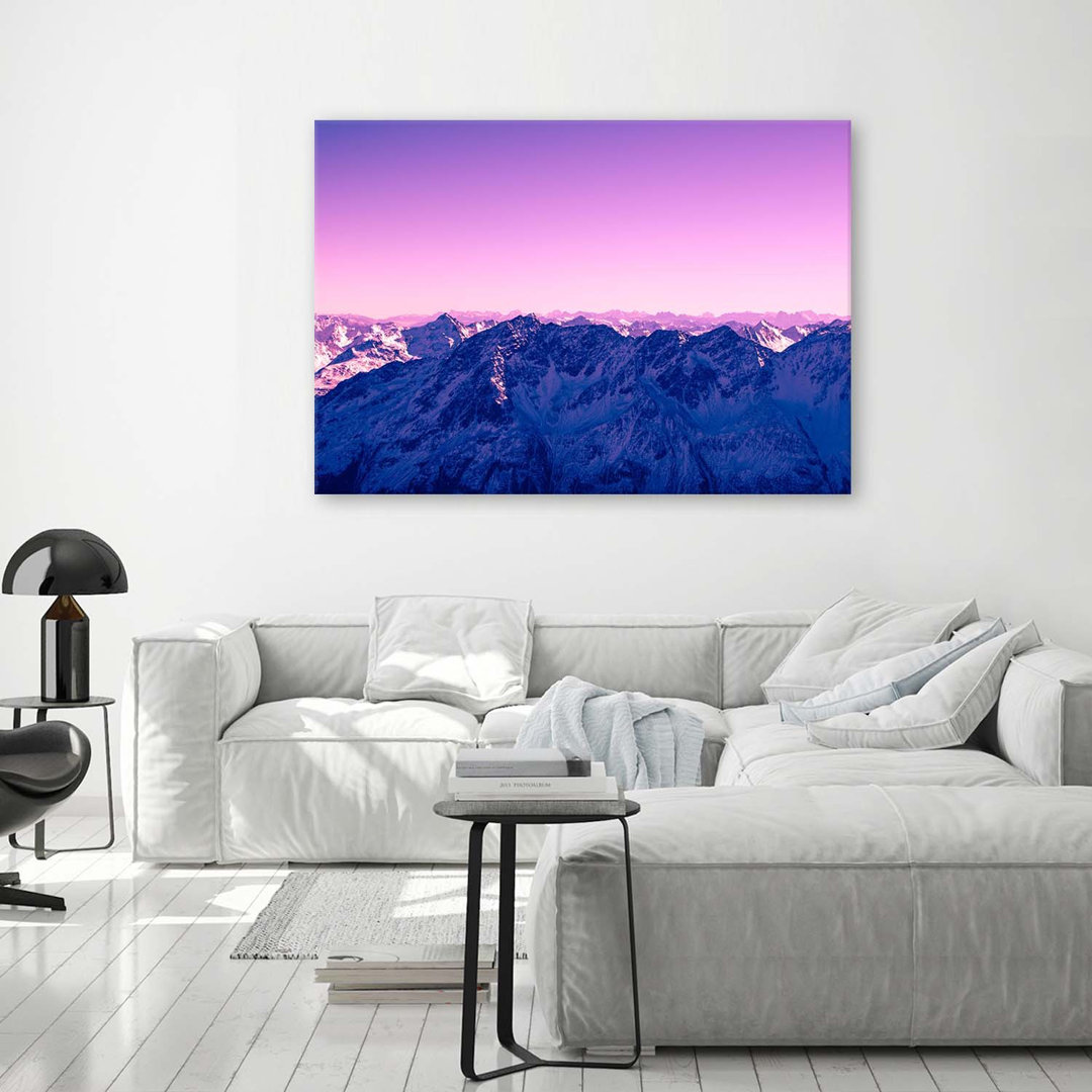 Leinwandbild Mountains Purple Sunrise