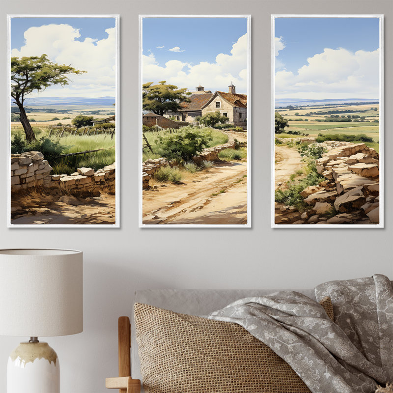 Vineyard Scenery Landscape Beauty V - Ensemble de décoration murale vignoble, H 28 po x l 36 po x P 1 po