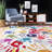 Devante Contemporary Hands Power Loom Performance White/ Multi Rug-1499274151