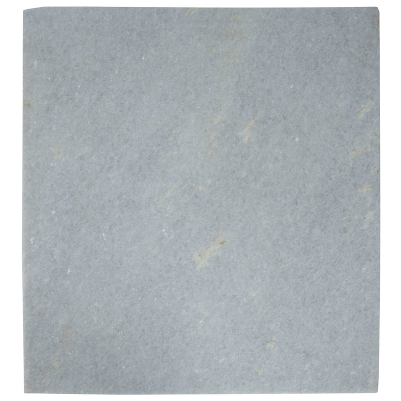 Stephanik Marble & Leather Magazine Side Table, Gray