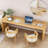 Burlywood Rectangular Solid Wood desks-107186523