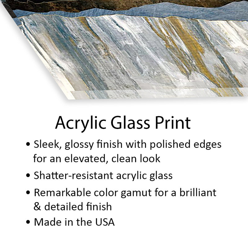 Painted Mountains - Reproduction, H 18 po x l 18 po x 1,5 po, Toile tendue, Pas de tapis