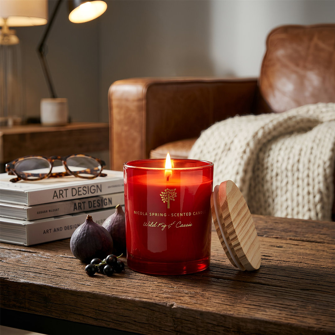 Nicola Spring - 3x Soy Wax Scented Candles - 130g - Wild Fig & Cassis